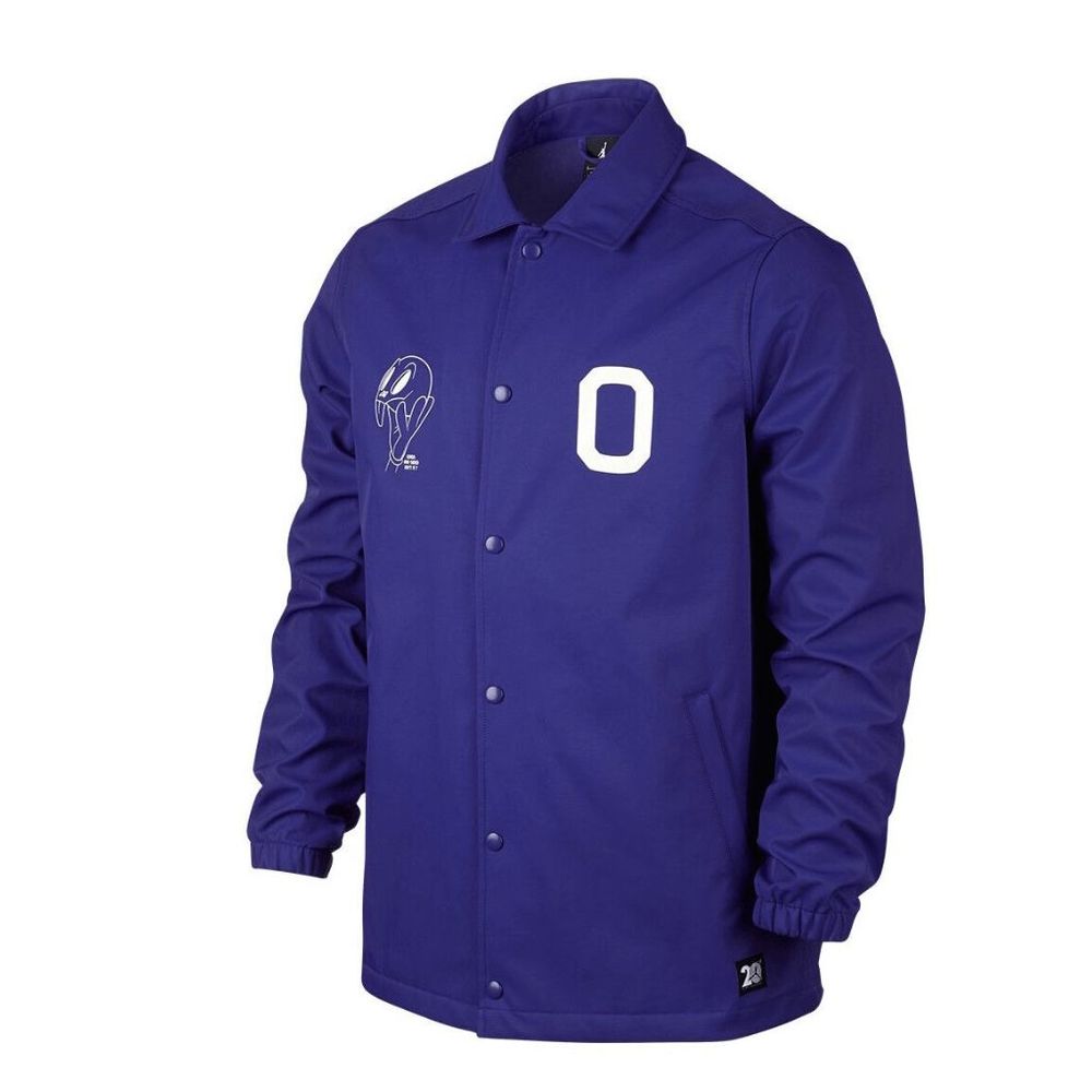 NEW Men XL JORDAN Jacket Retro 11 Space Jam Front Button 819119 482 Concord Blue